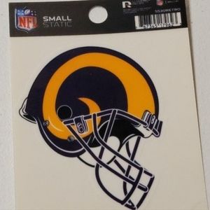 LOS ANGELES RAMS THROWBACK HELMET LOGO HIGH QUALITY STICKER 3X2.5 INCHS